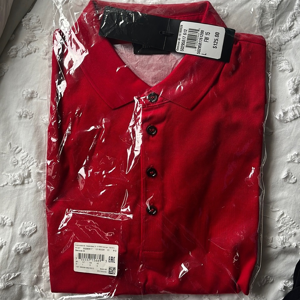 NEVER WORN: Hugo Boss Red Polo
